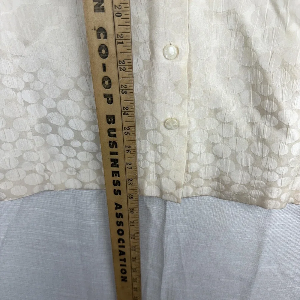 VTG Richard Warren Jacket Skirt Set Womens 10 White Silk Pleated Hem 2 Piece